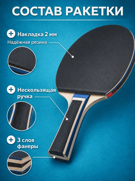 Stol tennis raketkalari, 2 ta