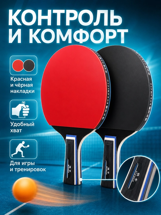 Stol tennis raketkalari, 2 ta