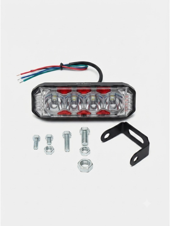 LED фара для мотоцикла и скутера 4 LED, 12V, 16W, IP67, яркий свет