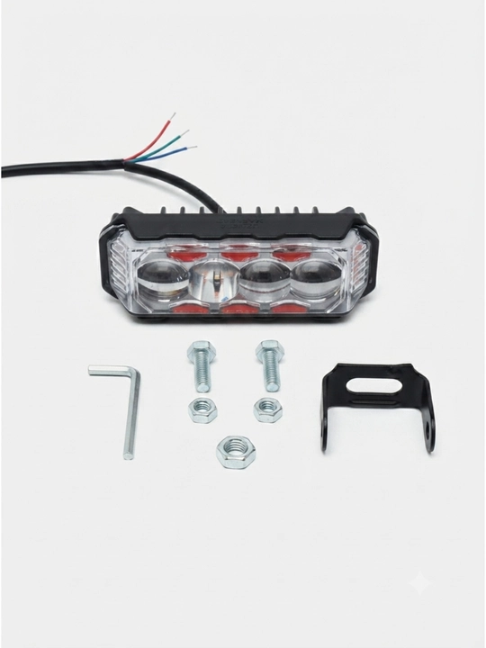 LED фара для мотоцикла и скутера 4 LED, 12V, 16W, IP67, яркий свет