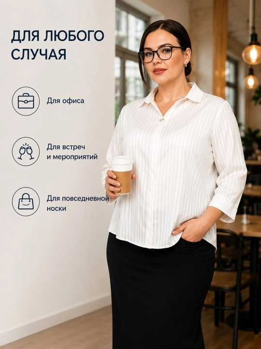 Ayollar bluzkasi katta o‘lcham XL–4XL (50–56), XB + shoyi, Erkin bichimdagi bluzka