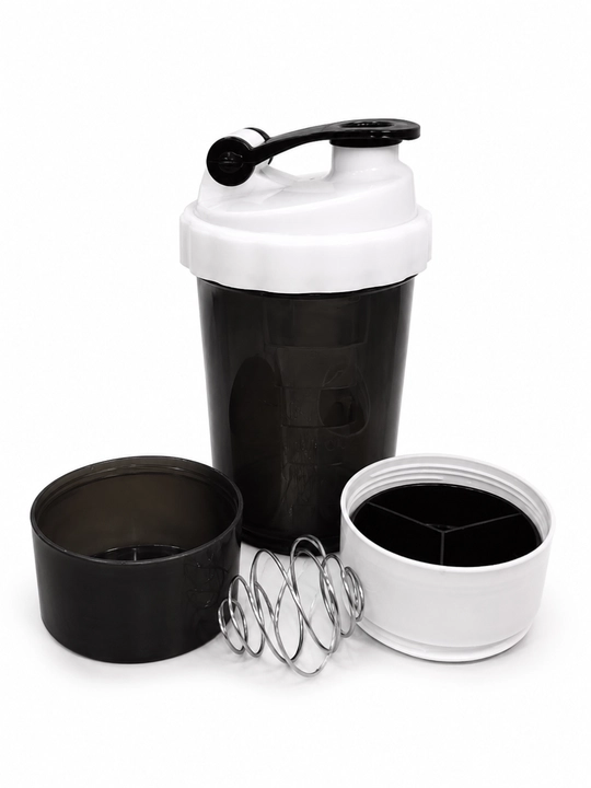 600 ml sport sheykeri. Protein va kokteyl uchun shaker. Metall aralashtiruvchi shar bilan