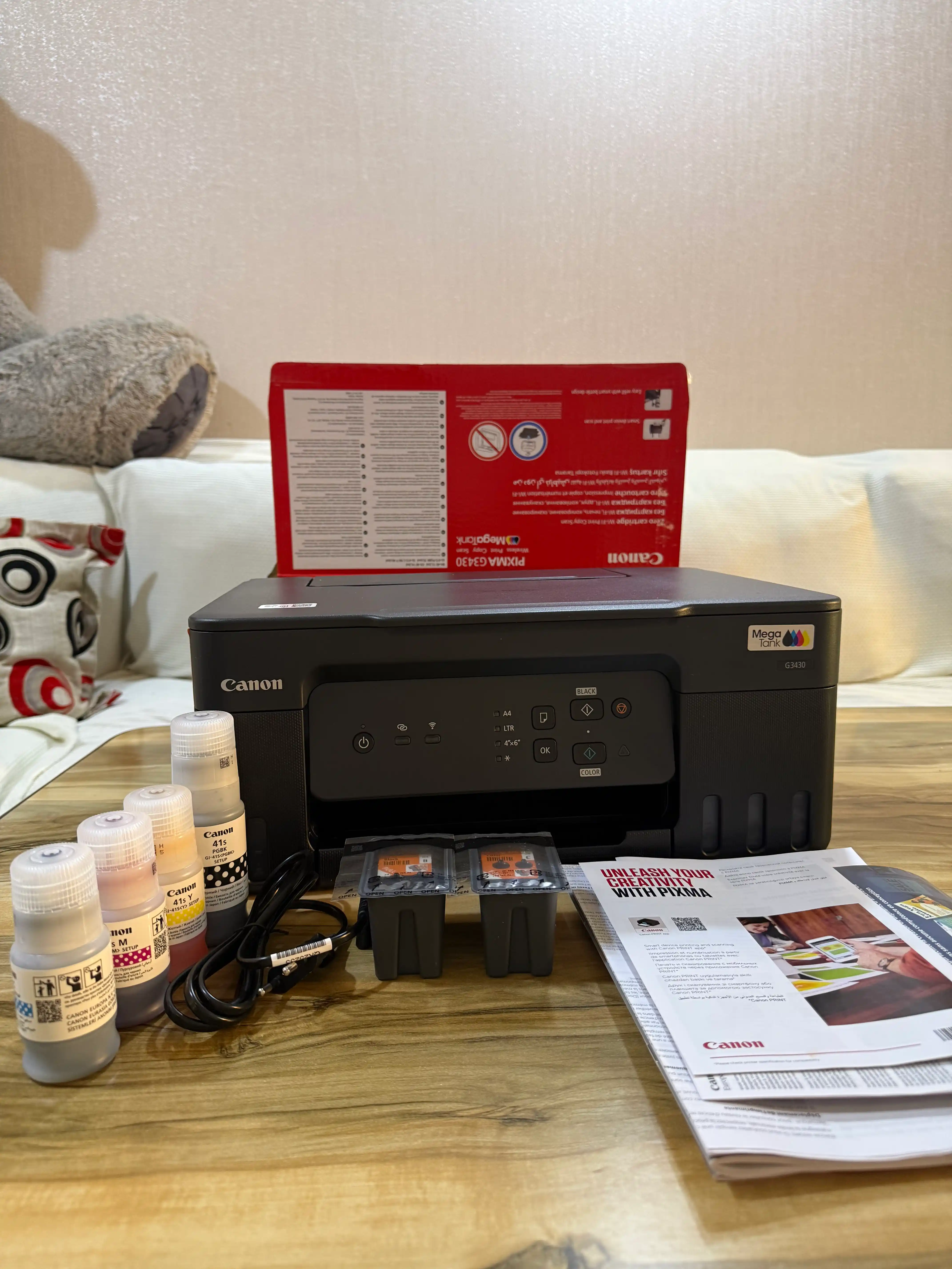 Rangli printer Canon PIXMA G3430, 3 tasi 1 da, Wi - Fi yoqilgan
