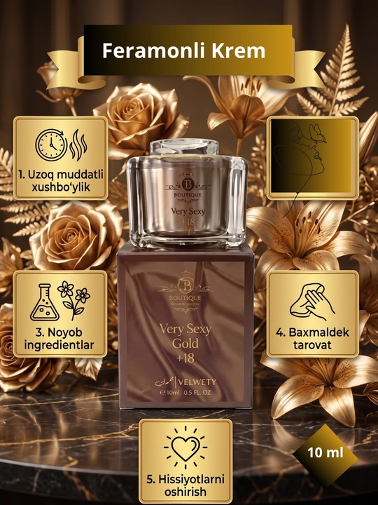 Boutique "Sandy" tana atiri, gel parfyumlangan krem, 10 ml