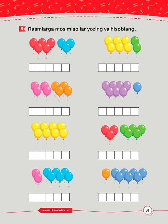 Matematikadan mavzulashtirilgan, rasmli topshiriqlar 5-6 yosh