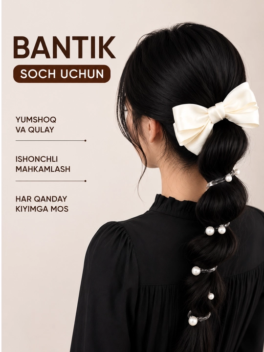 Prujinali bant, soch to‘g‘nag‘ichi, bantik, zakolka soch chun qisqich