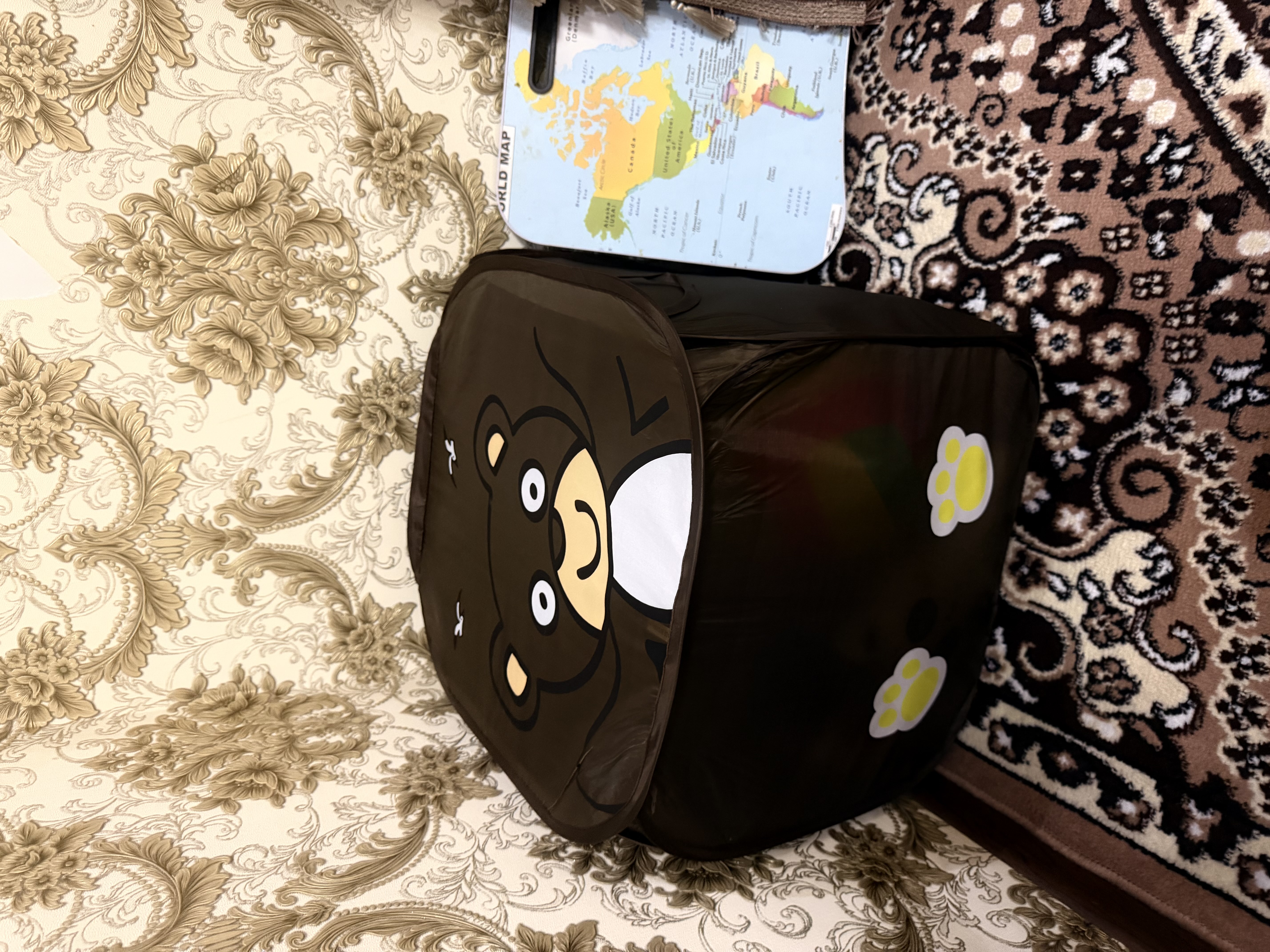 Коробка для игрушек детская складная с крышкой, жесткий каркас, большая