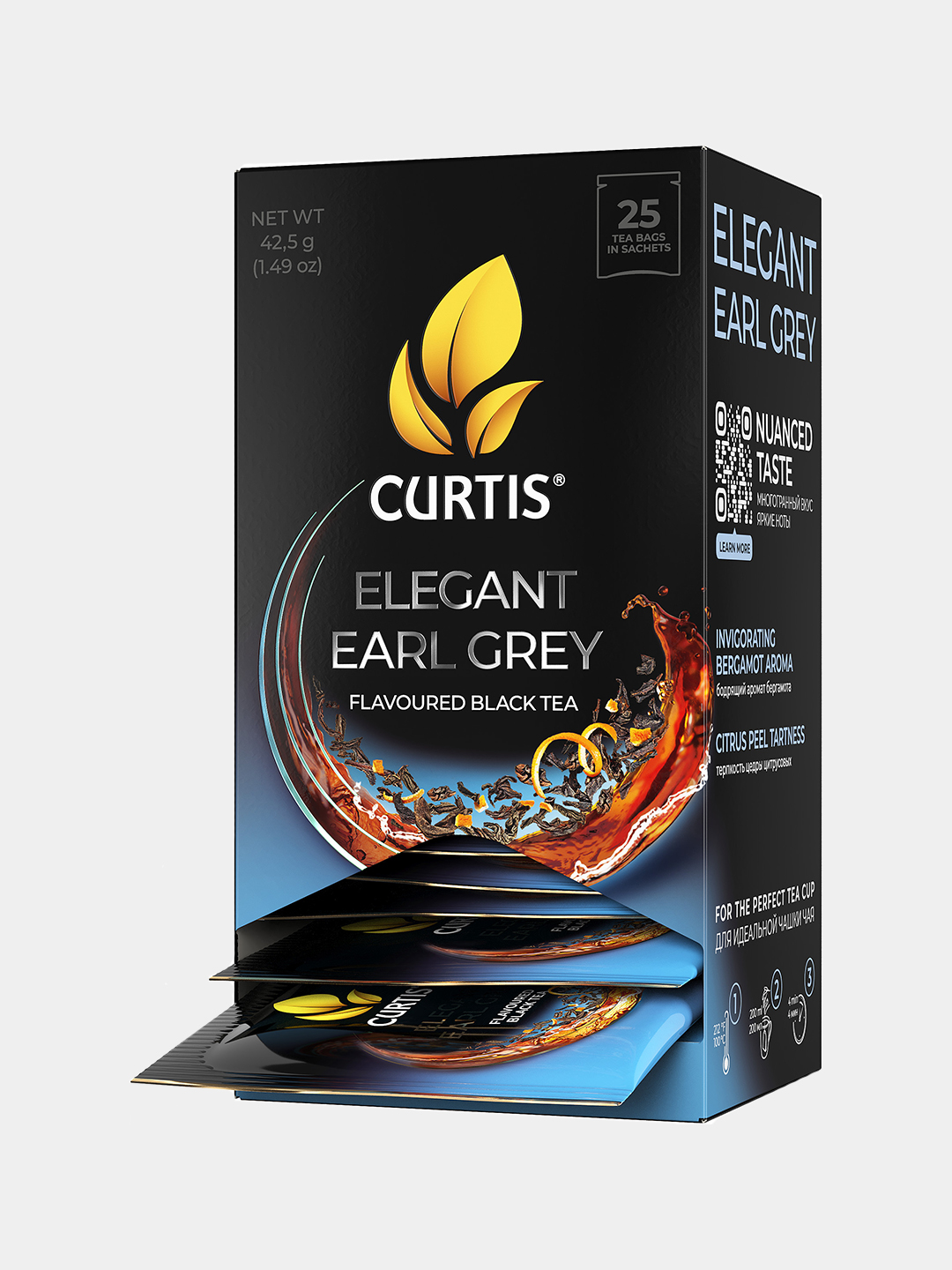 Qora choy Curtis "Elegant Earl Grey", 25 ta paketcha