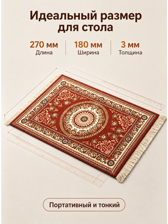 Коврик для мыши из персидского ковра, нескользящий коврик для мыши