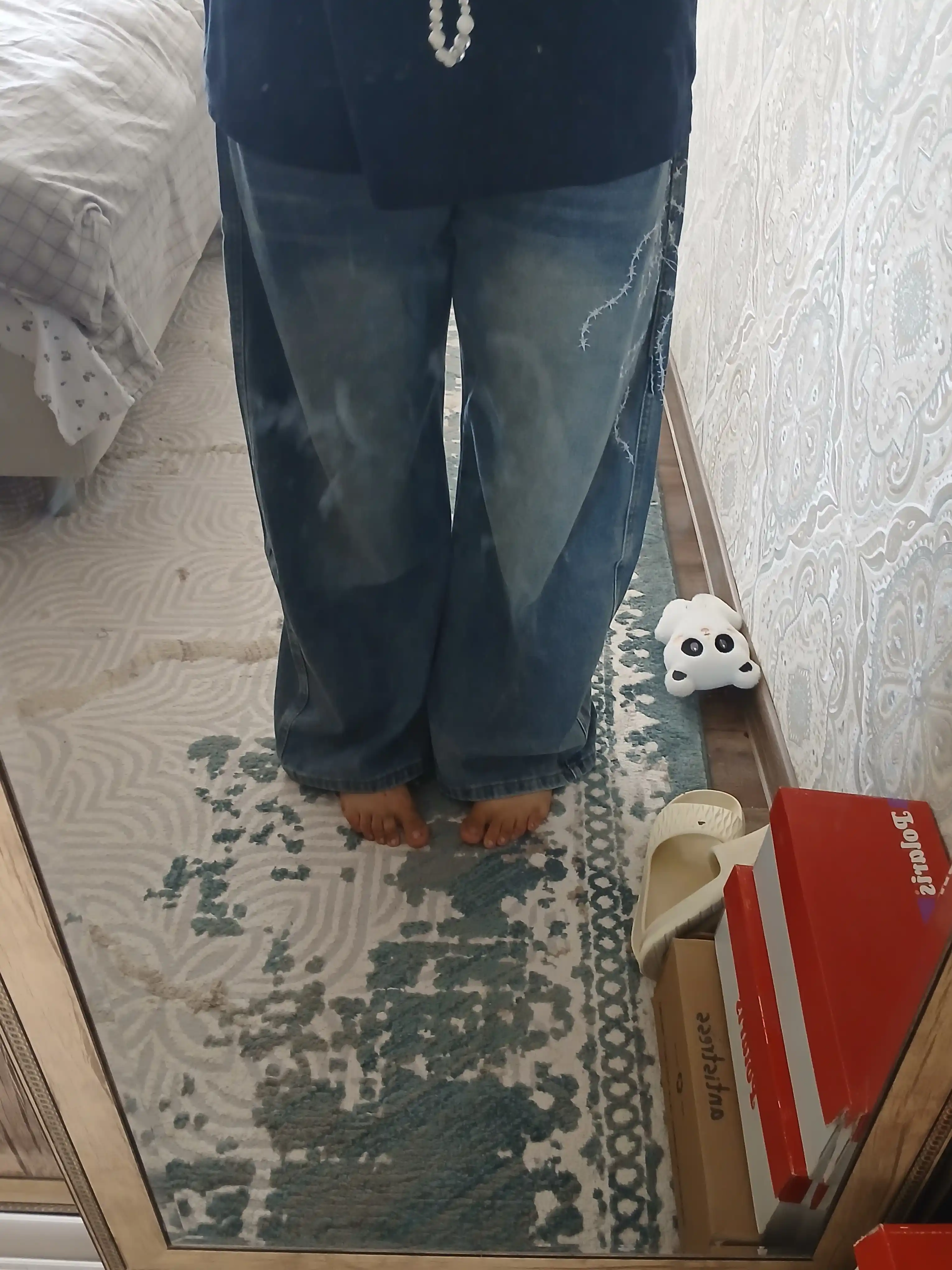 Ayollar baggy jinsi shimlari, keng Y2K, katta o‘lchamli, quvurli