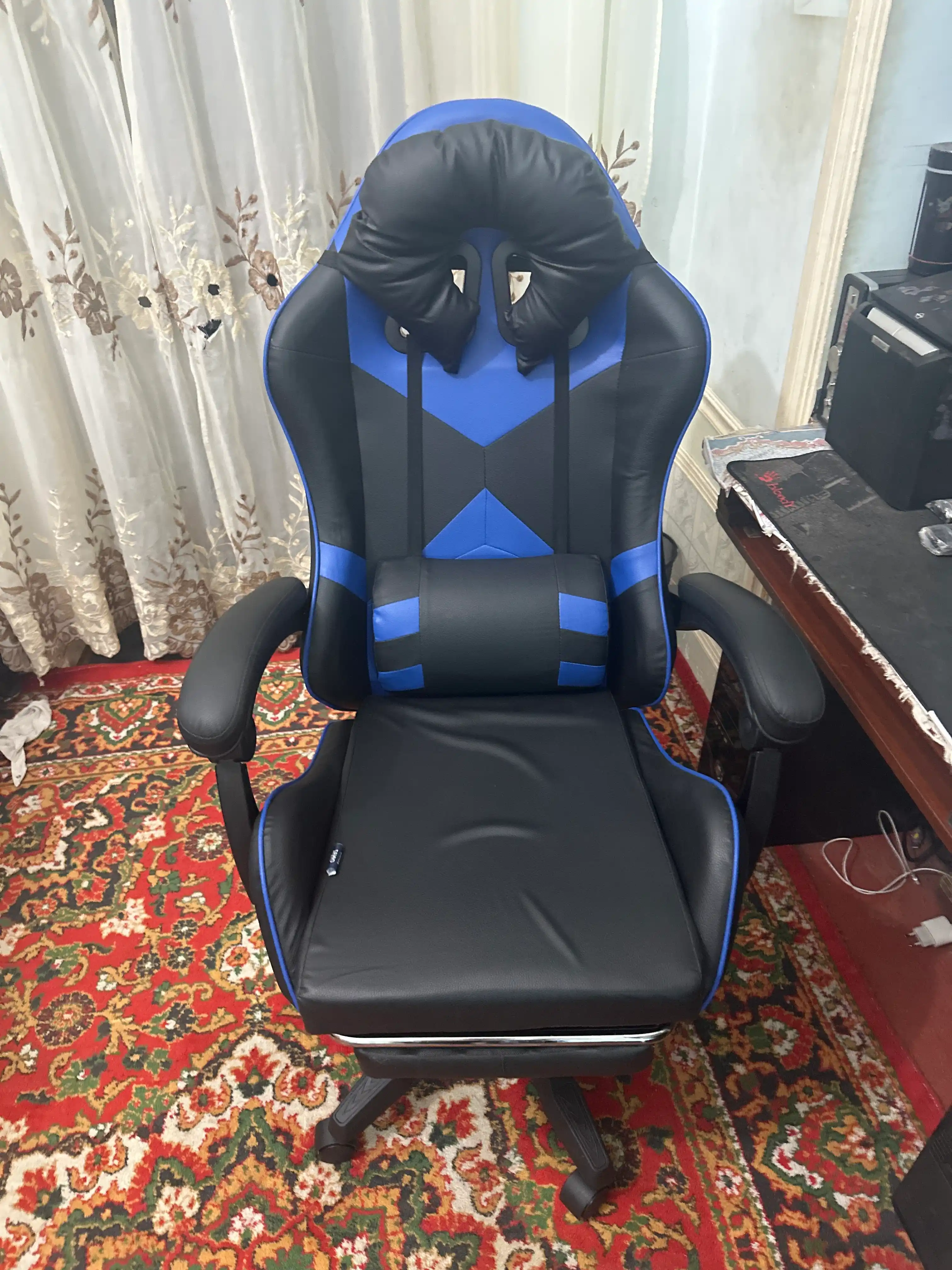 Игровое компьютерное кресло для геймеров, с подставкой для ног, офисный стул на колесиках