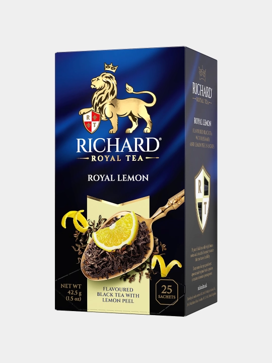 Qora choy Richard "Royal Lemon", 25 ta paketcha