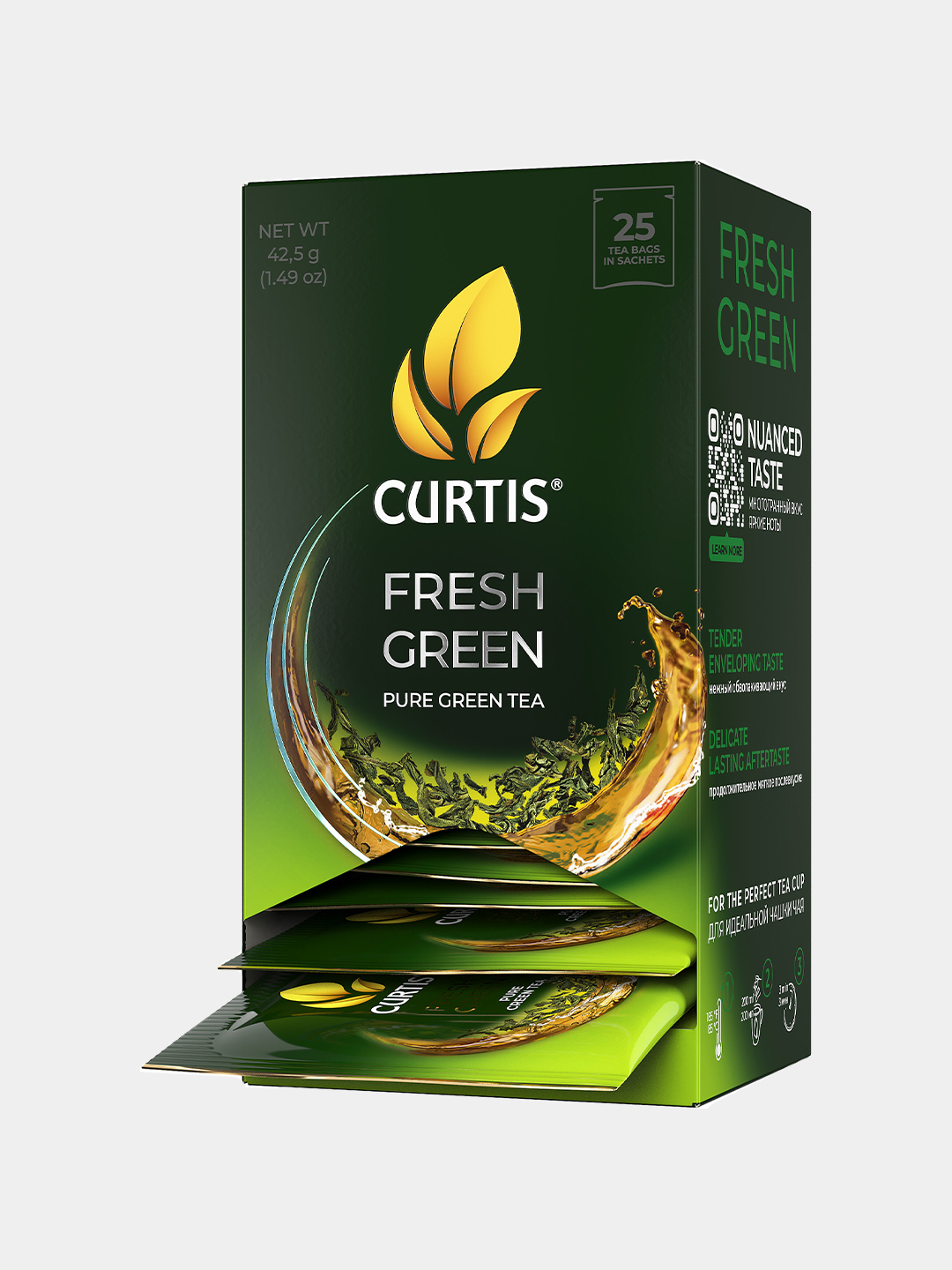 Ko‘k choy Curtis "Fresh Green", 25 ta paketcha