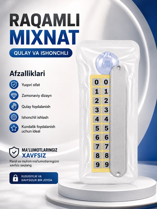 Mehmonxona, ofis, xonadon va uy uchun 0-9 raqamli eshik belgisi - 