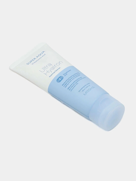 Super Aqua Ultra Hyalron Foaming Cleanser yuvish va makiyajni tozalash uchun ko‘pik, 200 ml