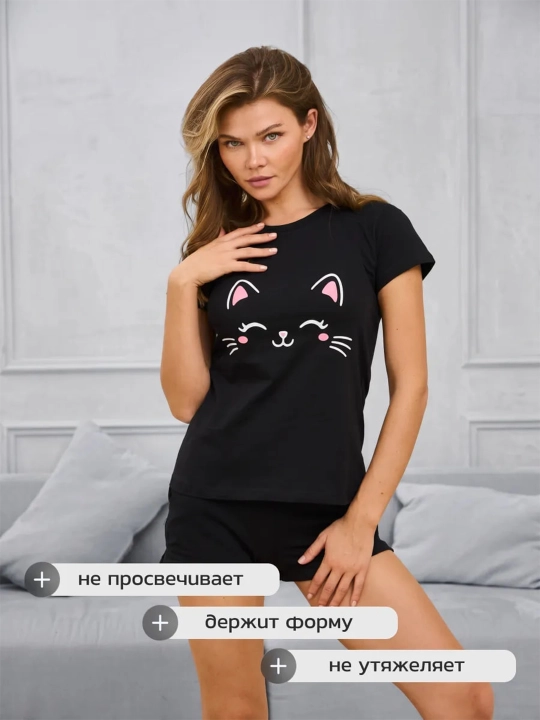 Женские футболки и шорты, домашняя одежда, пижамы с короткими шортами