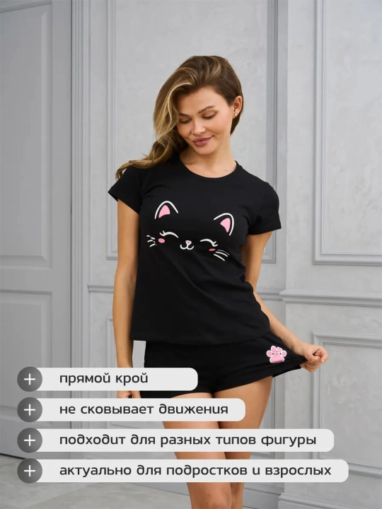 Женские футболки и шорты, домашняя одежда, пижамы с короткими шортами