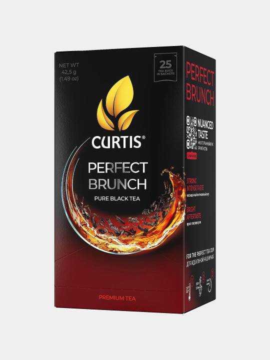 Qora choy Curtis "Perfect Brunch", 25 ta paketcha