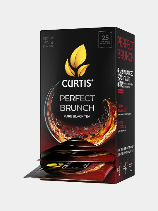 Qora choy Curtis "Perfect Brunch", 25 ta paketcha