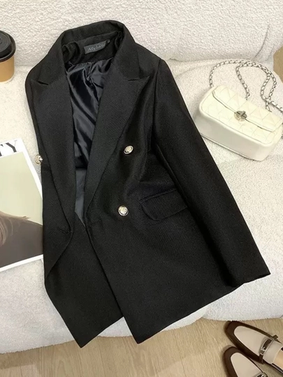 Ayollar uchun klassik pidjak, oversize blezer - 