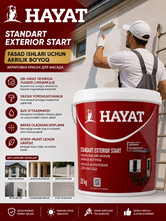HAYAT Standart Exterior Start Tashqi ishlar uchun