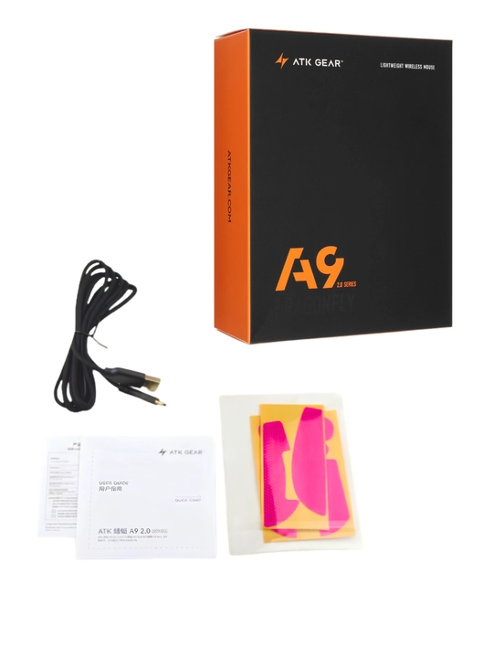 Simsiz o‘yin sichqonchasi ATK A9 PLUS, Bluetooth va 2,4G, 30000 DPI mishka kompyuter uchun
