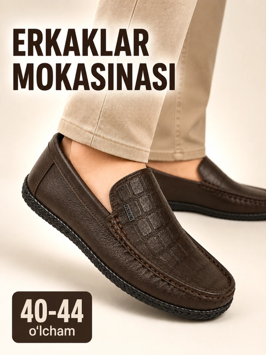 Erkaklar mokasinlari, klassik tufli, kundalik, kuz mavsumi uchun mos oyoq kiyim 40-44 - 