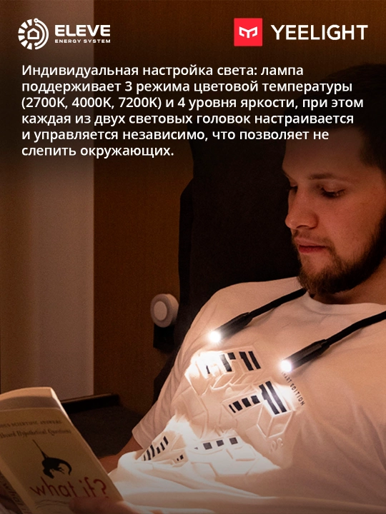 Аккумуляторная лампа для чтения Yeelight на шею