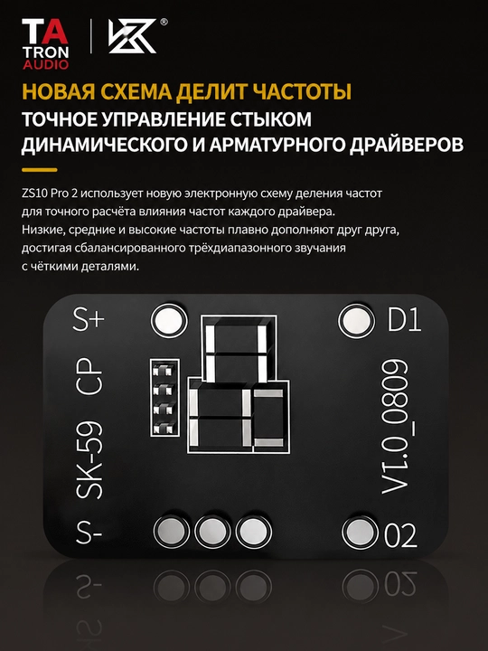 KZ ZS10 PRO 2 10 драйверов Hi-Fi наушники, арматурные и динамические, проводные