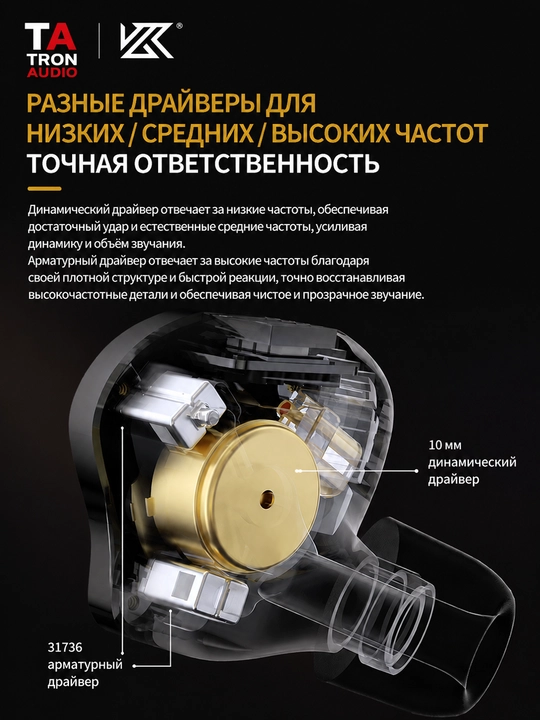 KZ ZS10 PRO 2 10 драйверов Hi-Fi наушники, арматурные и динамические, проводные