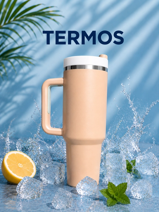 Termos, ssiqqa chidamli zanglamaydigan po‘latdan termos, choy va suv uchun termokrujka - 