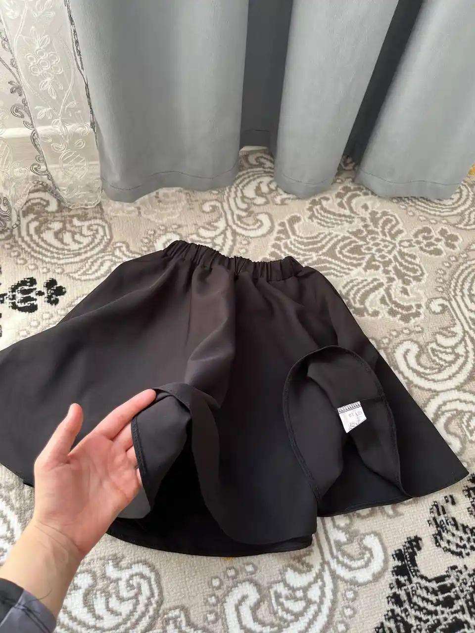 Maktab uchun qora yubka, 7-12 yoshli qizlar uchun yubka