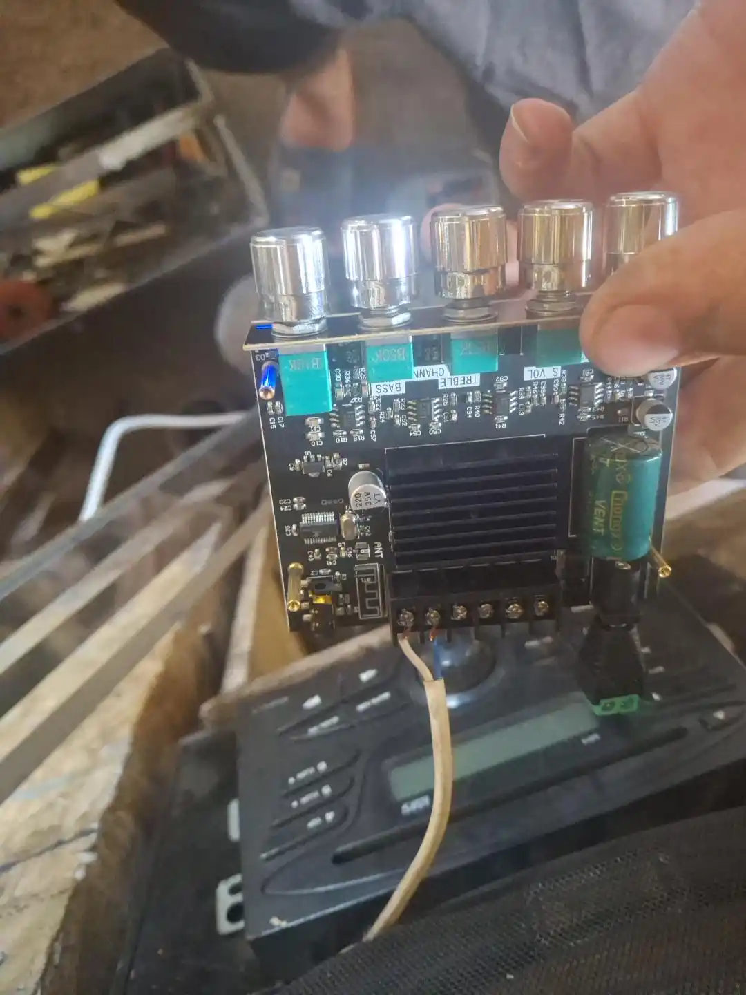 Усилитель звука 2.1, усилитель колонок 2.1, для сабвуфера, 100Вт, Bluetooth, AUX, ZK-MT21