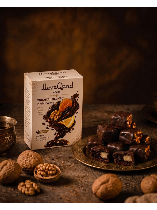 MevaQand Choco qora shokoladdagi quruq mevali konfetlar, 100 g - 