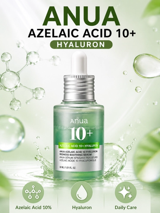 Успокаивающая сыворотка с азелаиновой кислотой ANUA Azelaic Acid 10 Hyaluron Redness - 