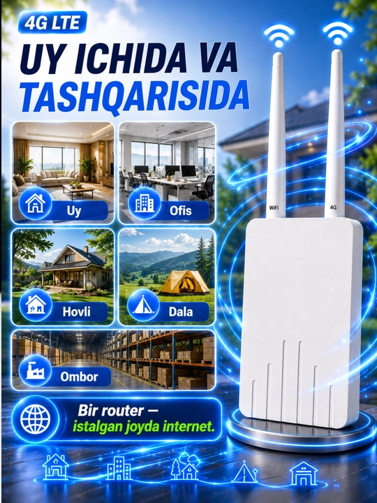 4G LTE CPE Wi-Fi роутер с SIM-картой, для дома и улицы,300mbs