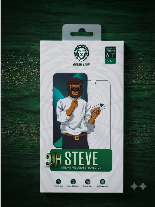 Защитное стекло Green Lion "STEVE" 9H с полным покрытием для iPhone 14 Pro / 14 Pro Max - 