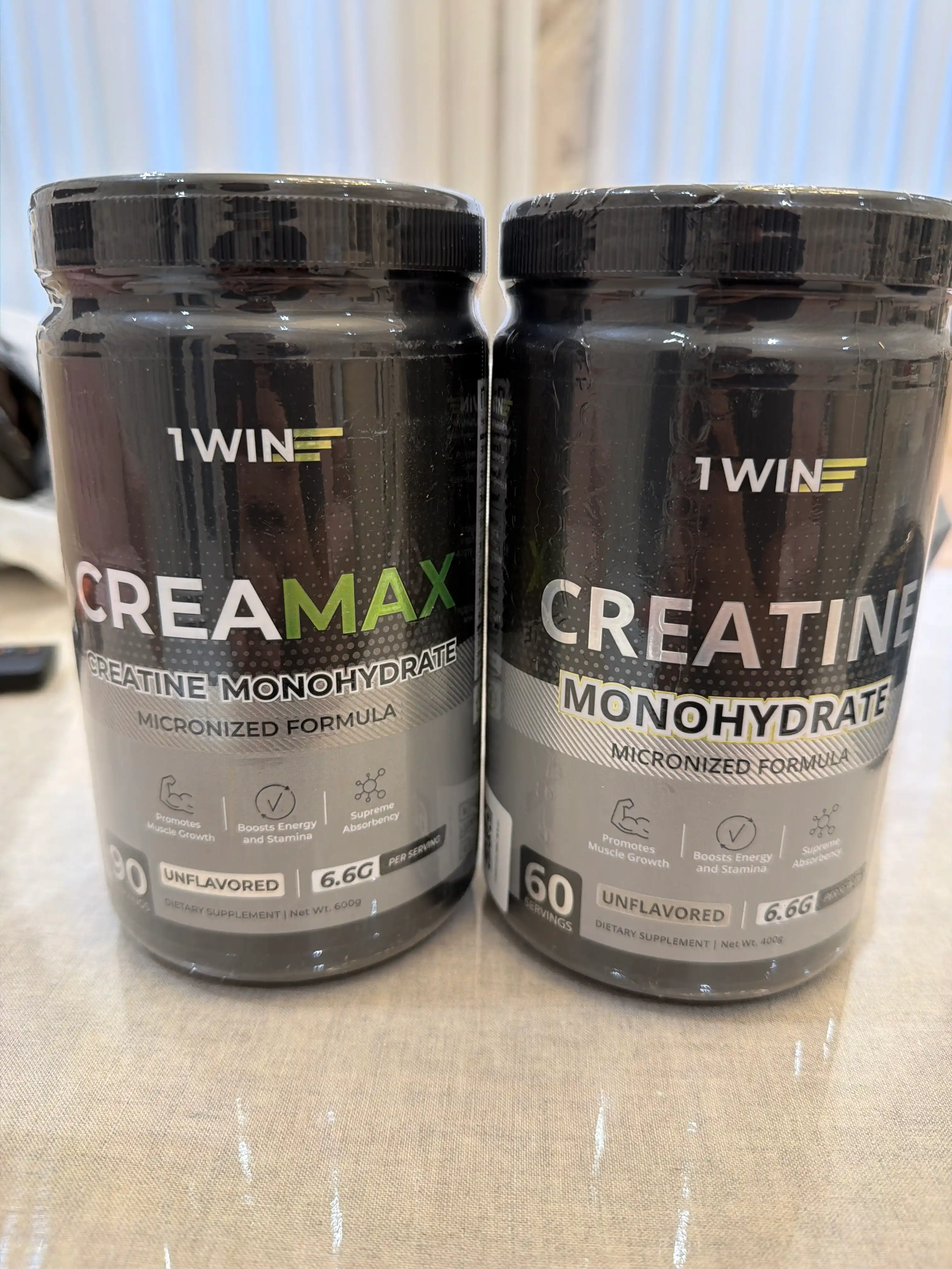 Kreatin monogidrat 1WIN CreaMax 600 gr, 90 porsiya, tamsiz