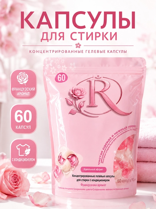 Kir yuvish uchun kapsulalar, 60 dona - 