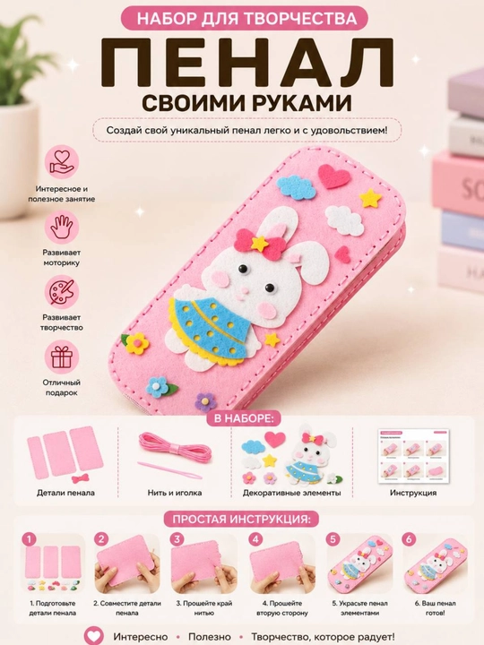 DIY набор для создания детской сумки и пенала - 