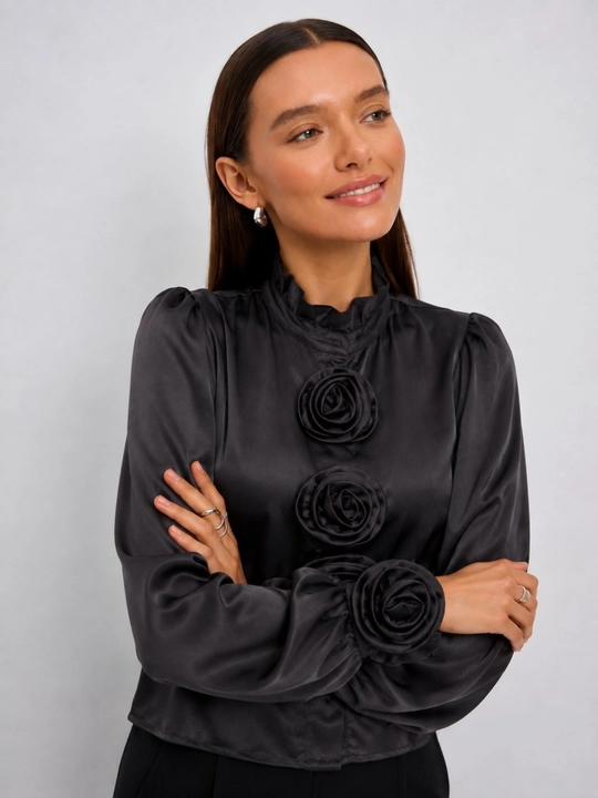 Ayollar klassik oq-qora ko‘ylagi, maktab, ofis sviteri, ko'ylak, uzun yengli oq, qora