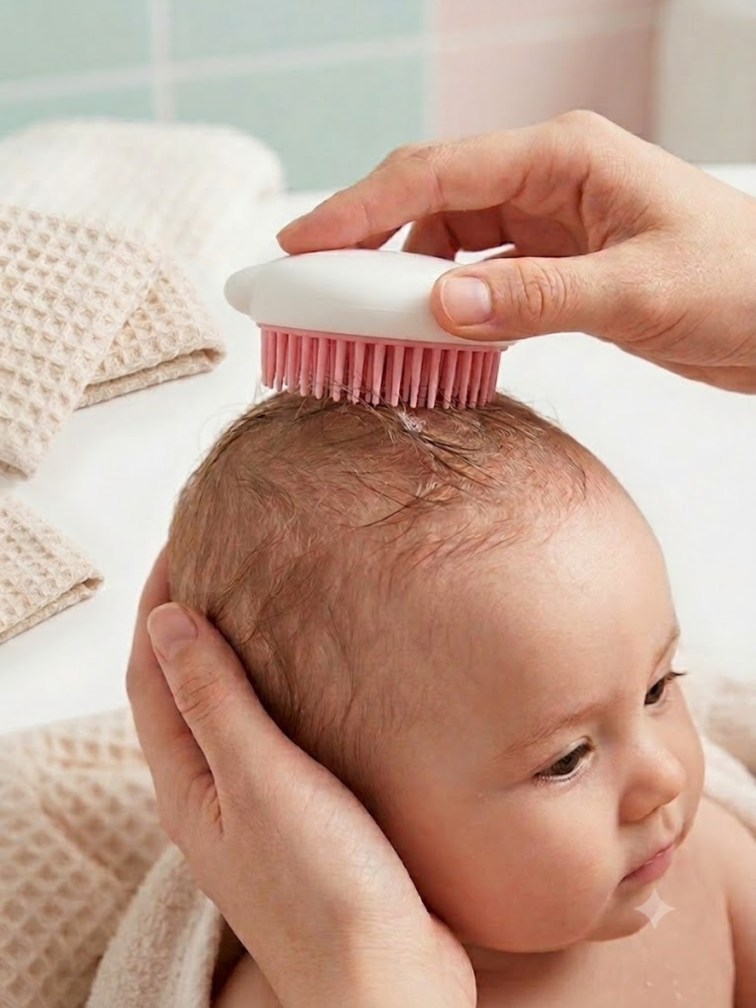 Gipoallergen silikon chaqaloqlar soch cho'tkasi va yumshoq massaj shampoo tarog'i (3+ oy) - 