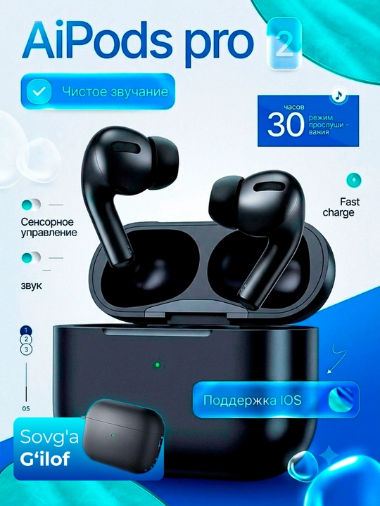 Pods Pro 2, Bluetooth-наушники, ANC беспроводные наушники - 