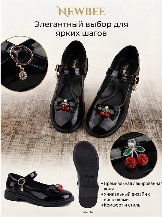Туфли для девочек, обувь детская для школы 31-36 размер, туфли к школьной форме