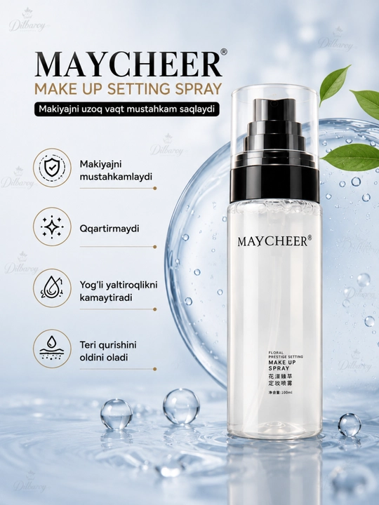 Mukammal pardoz uchun "Maycheer" fiksatsiyalovchi spreyi, 100 ml