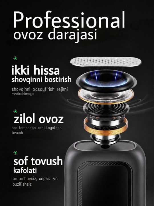Микрофон петличный беспроводной для iPhone и Android 2 шт