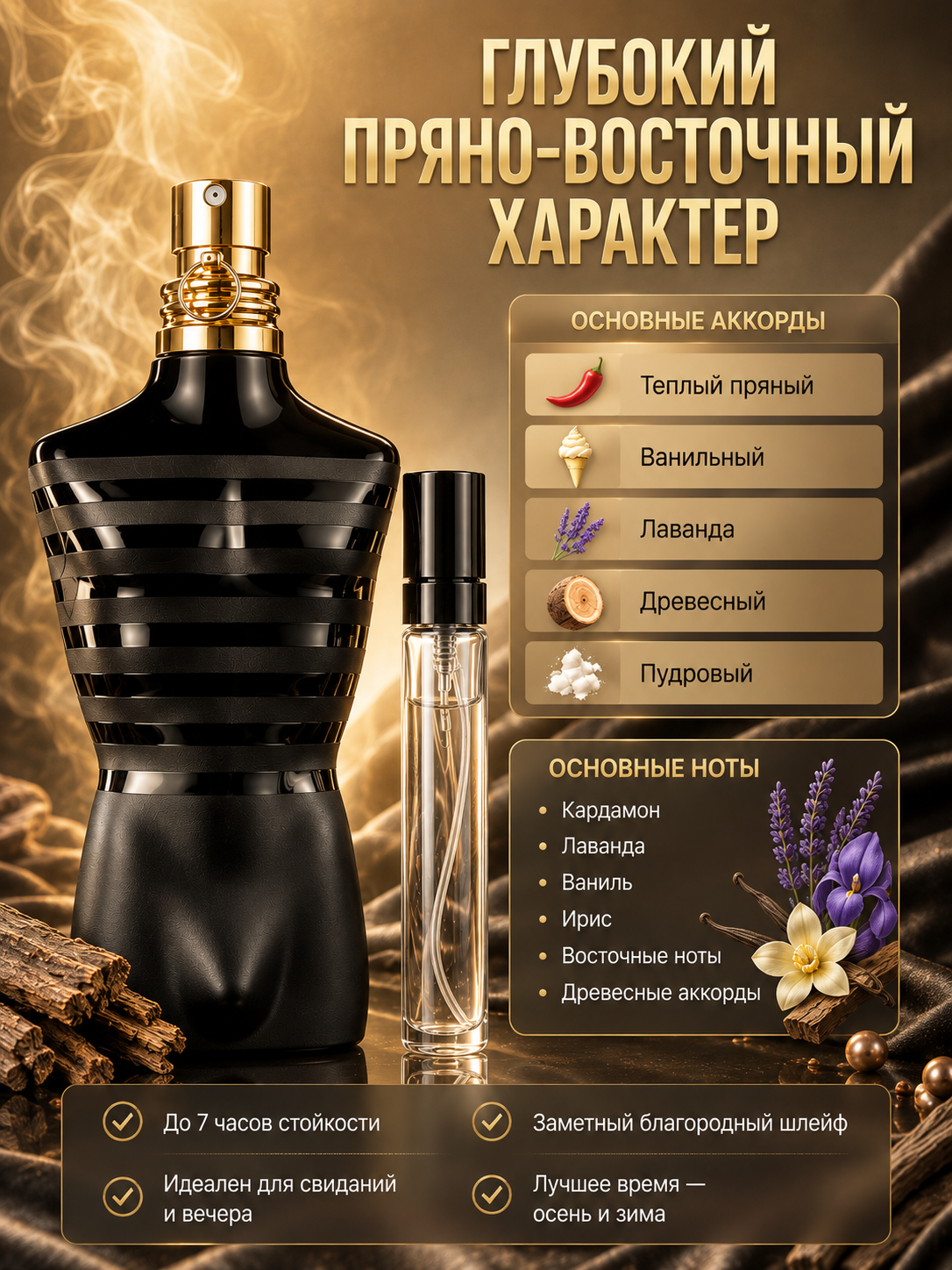 Atir erkaklar uchun Le Male, Jean Paul Gaultier, atirlar, duxi, probnik atirlar