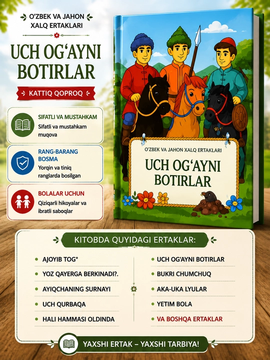 Uch og‘ayni botirlar – o‘zbek va jahon xalq ertaklari - 