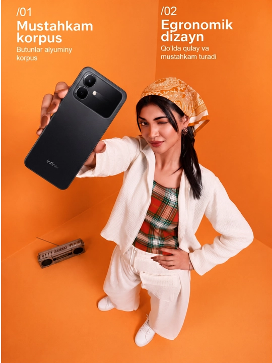 Смартфон Infinix Smart 20 4GB/128GB NFC, экран 120Гц, аккумулятор 5000 мАч