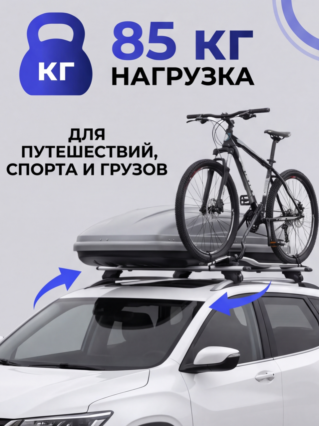 Avtomobil tomiga universal yukxona, reylinglarga o‘rnatiladi